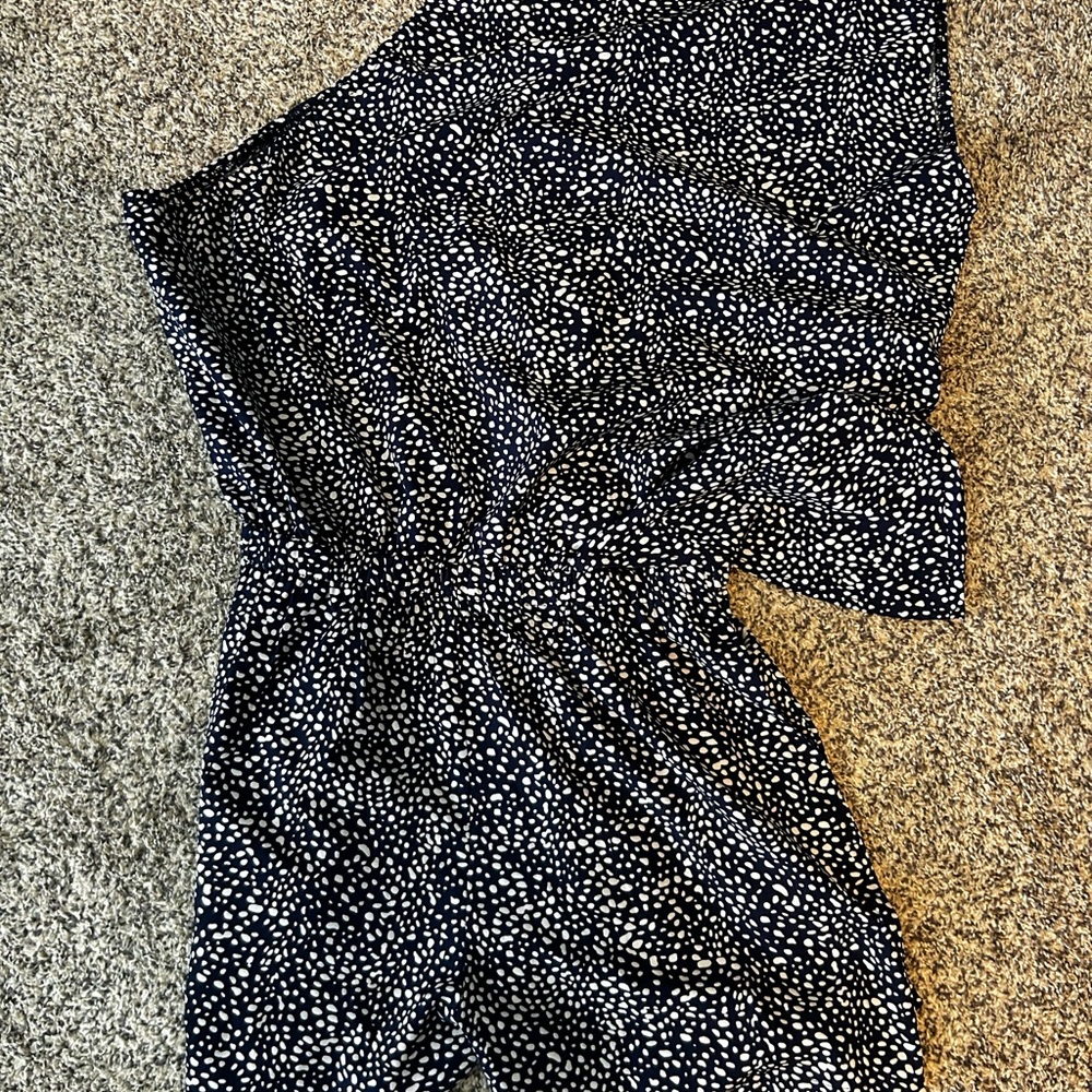 Cupshe Navy Jumpsuit with White Dot Print